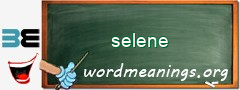 WordMeaning blackboard for selene